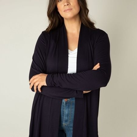 Dünne Überwurfjacke in Longversion